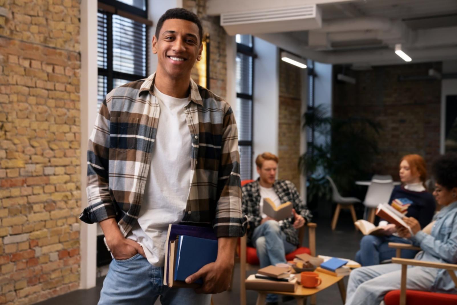 Trading psychology workspace with market analysis and mental clarity focus